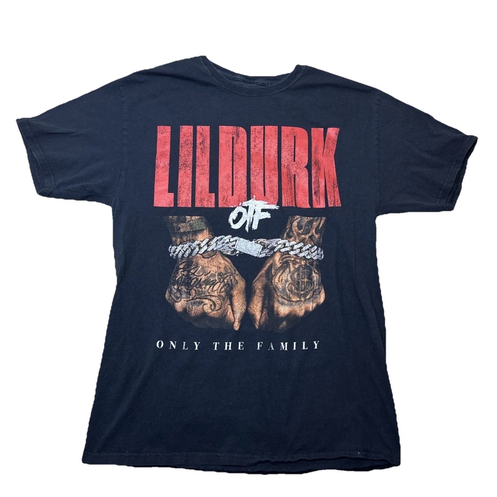 Lil Durk OTF‎ Rap Tee Mens Medium Black Hip Hop Streetwear Concert Graphic Shirt